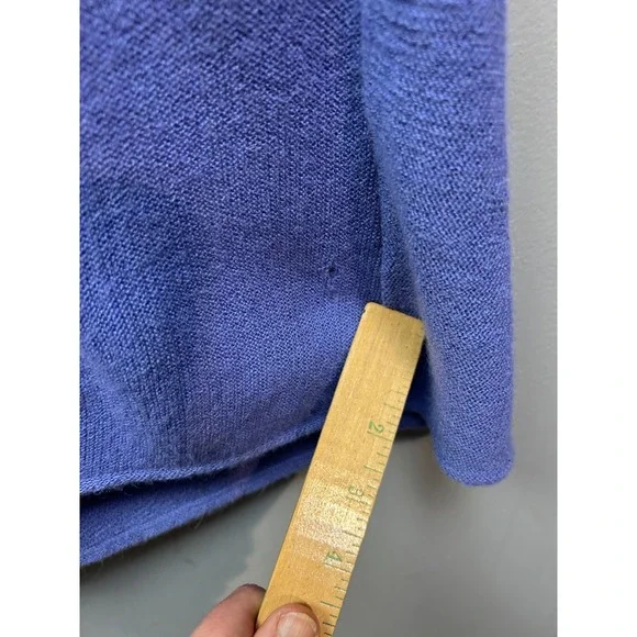 Alpaca International Cardigan Womens L/XL Blue 100% Baby Alpaca Open Front Peru - Picture 6 of 7